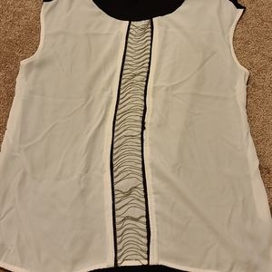 Black and White Blouse